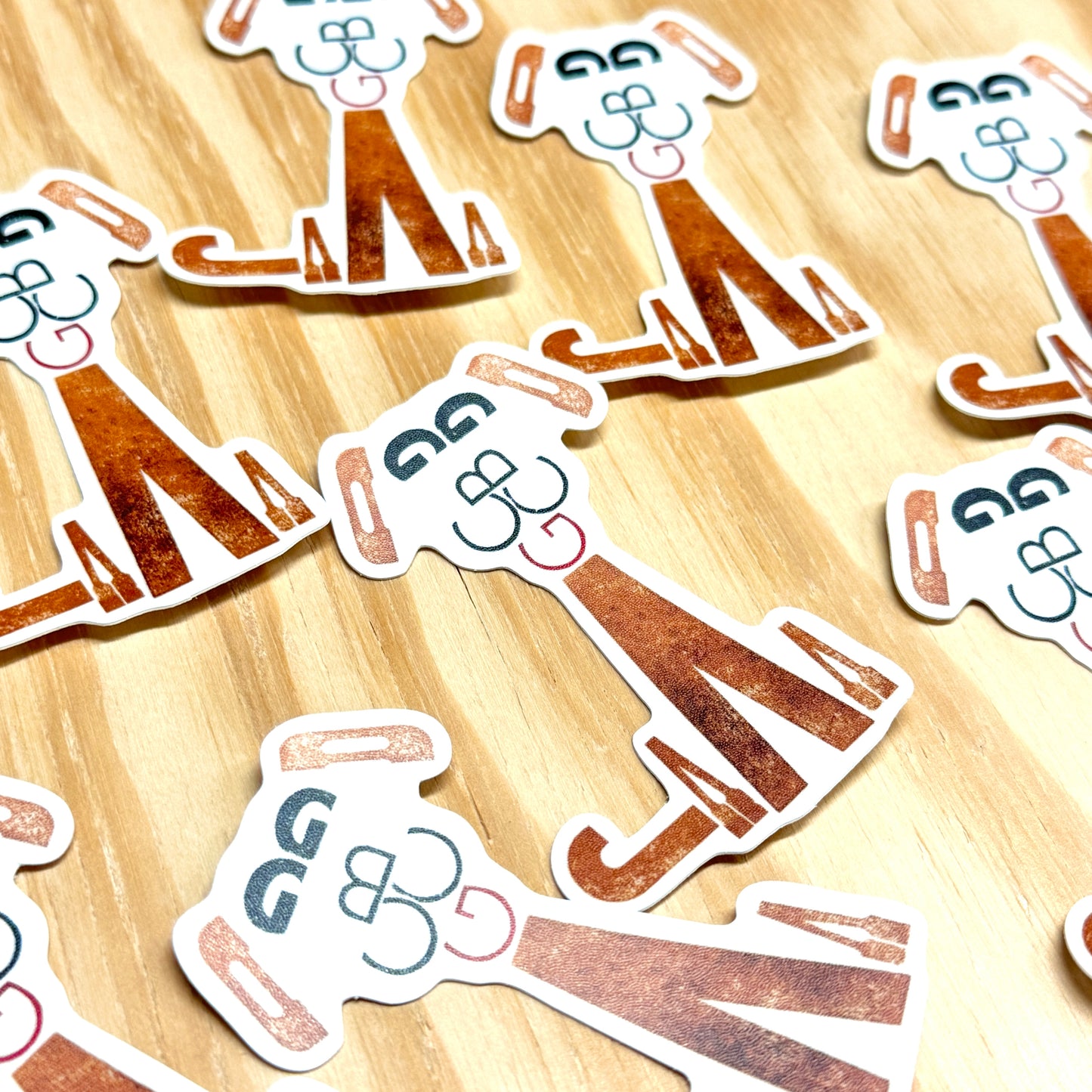 Letterpress Dog Sticker - 2.75" Vinyl Sticker