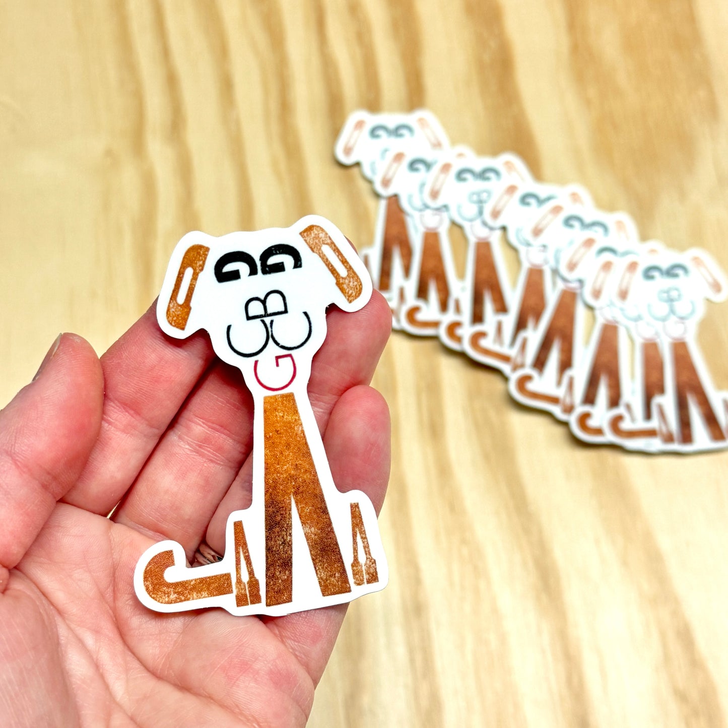 Letterpress Dog Sticker - 2.75" Vinyl Sticker