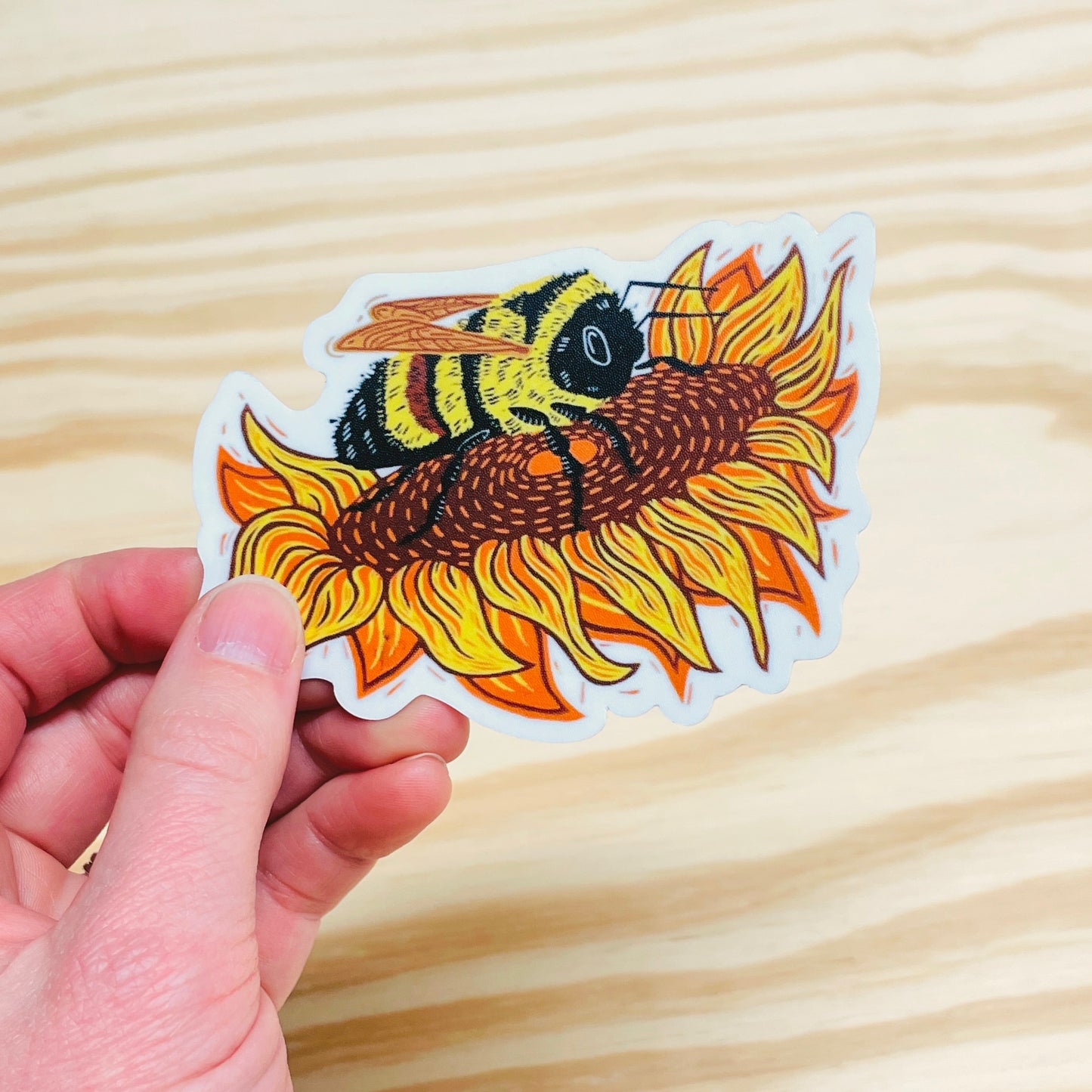 Rusty Patch Bumble Bee Sticker - 3.5" Vinyl Sticker