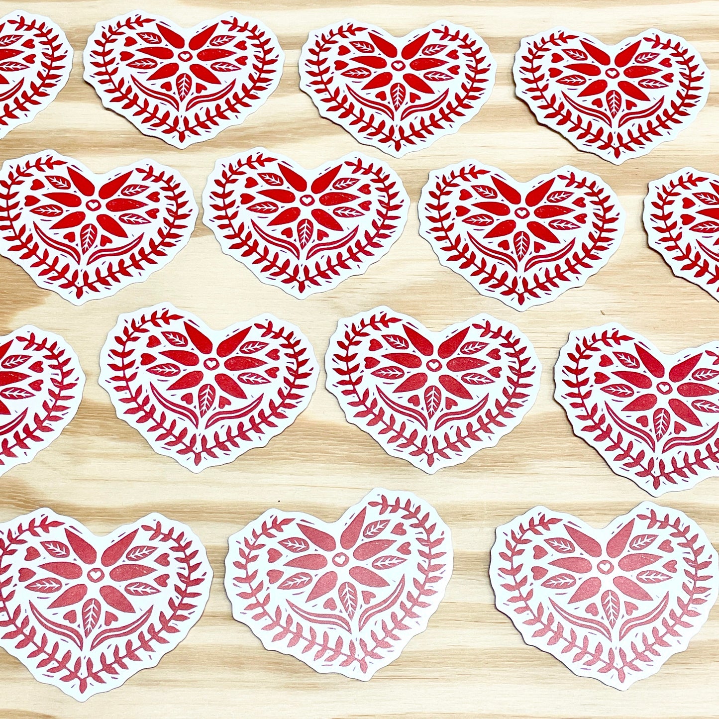 Swedish Heart Sticker - 3" Vinyl Sticker