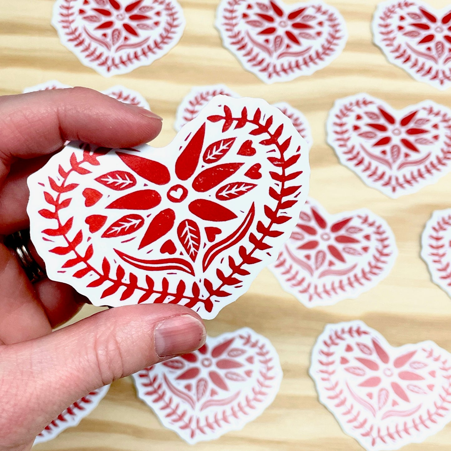 Swedish Heart Sticker - 3" Vinyl Sticker