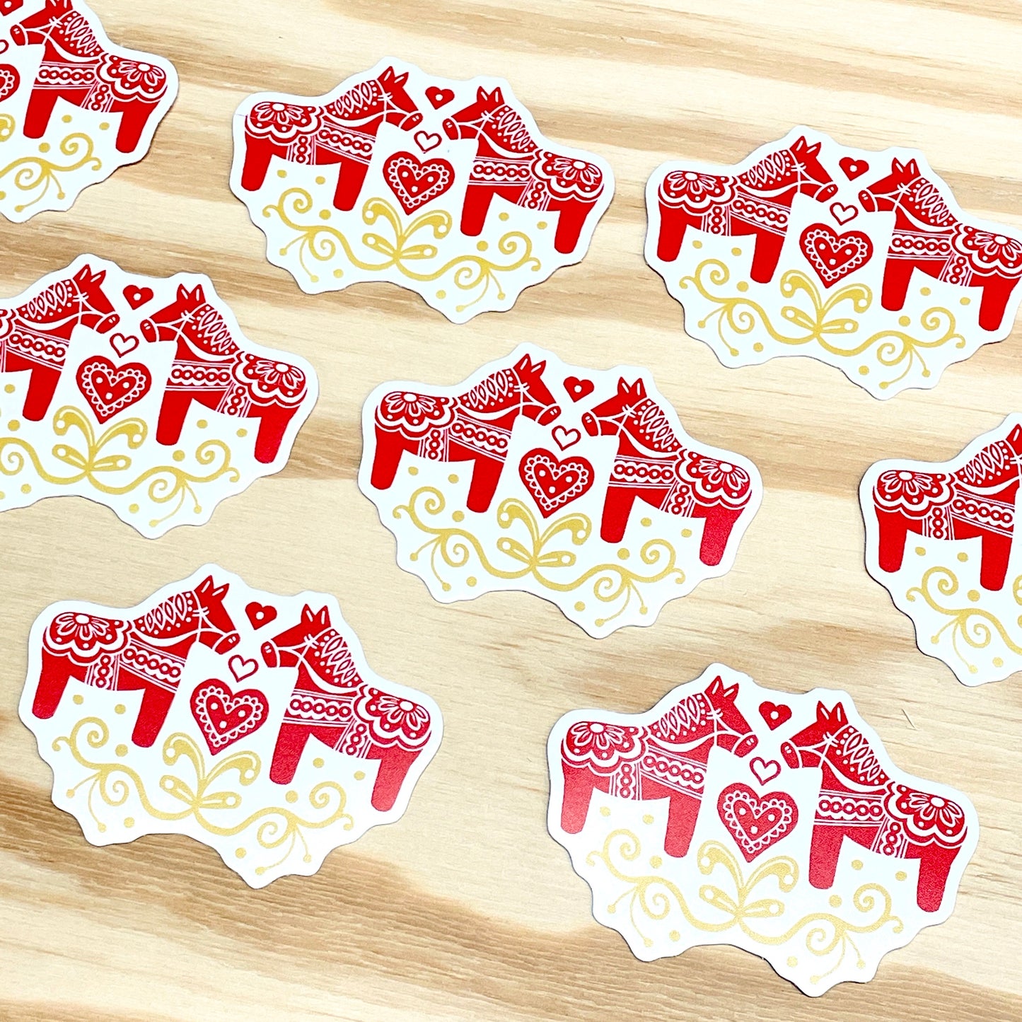 Dala Horse Sticker - 3" Vinyl Sticker