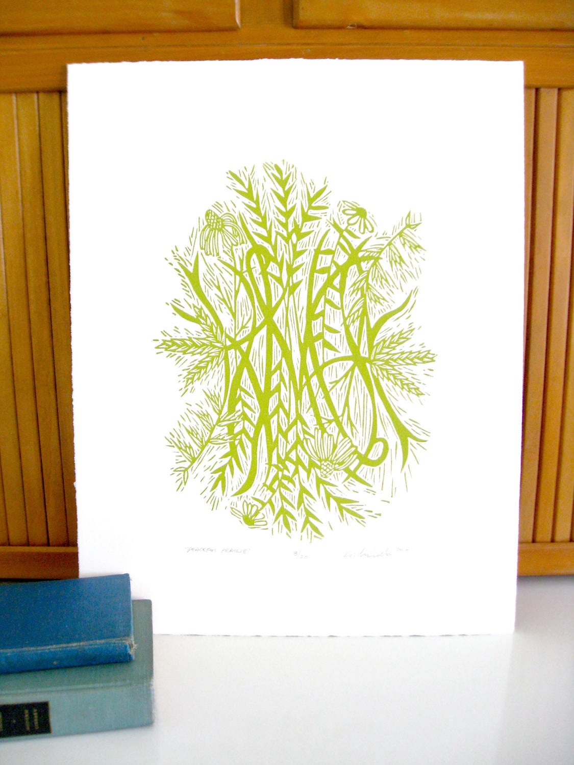 Peaceful Prairie - woodblock print (14x18")