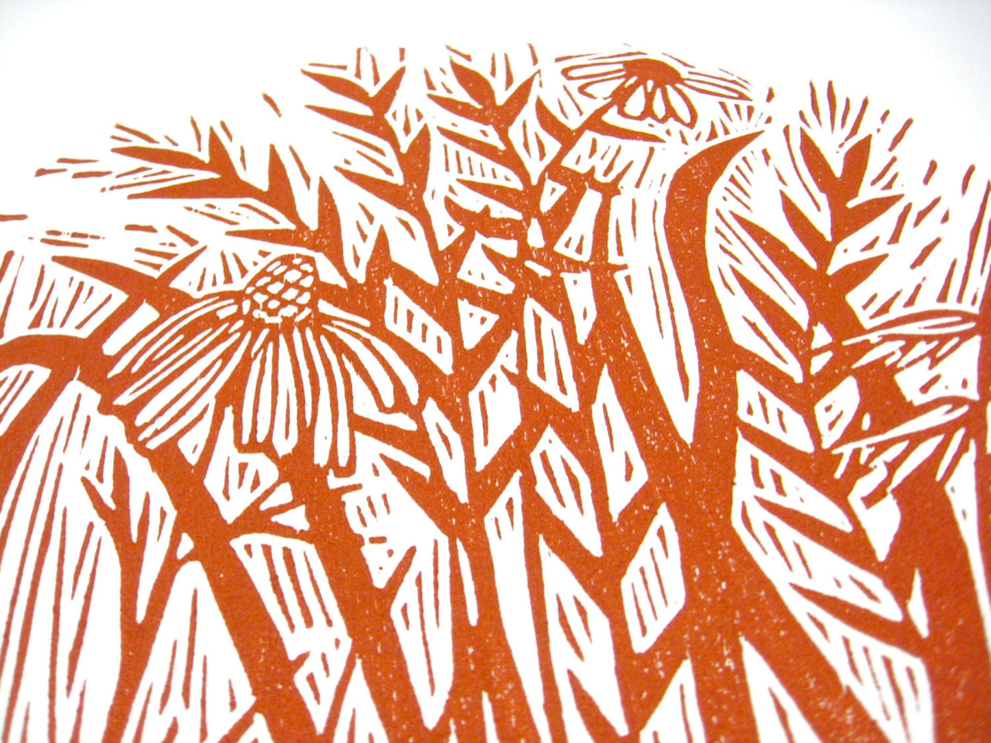 Autumn Prairie - woodblock print (14x18")