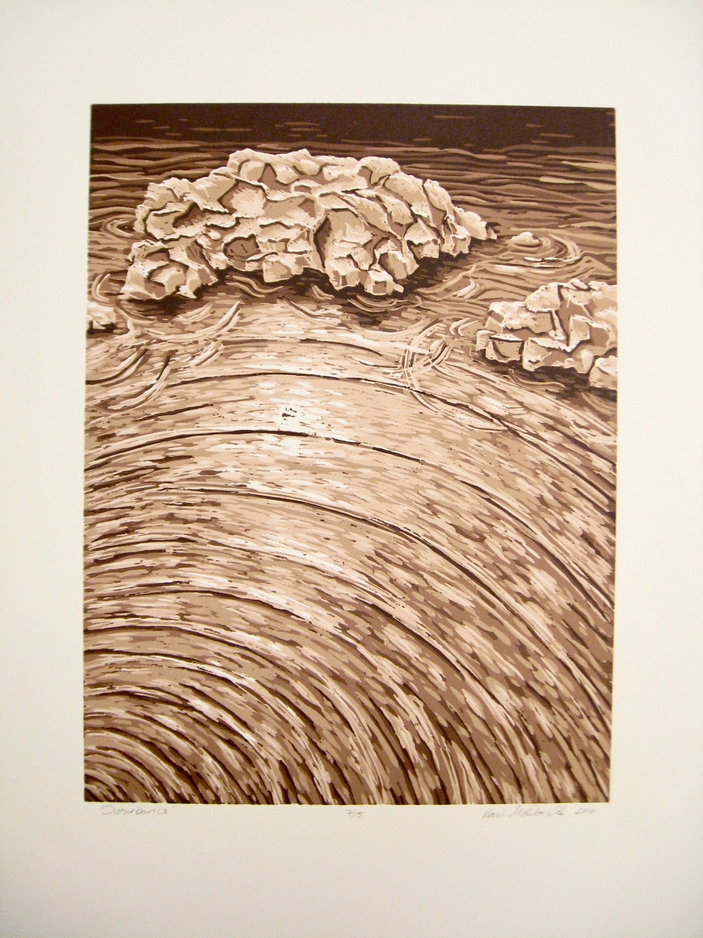 Disturbance - woodblock print (18x22")
