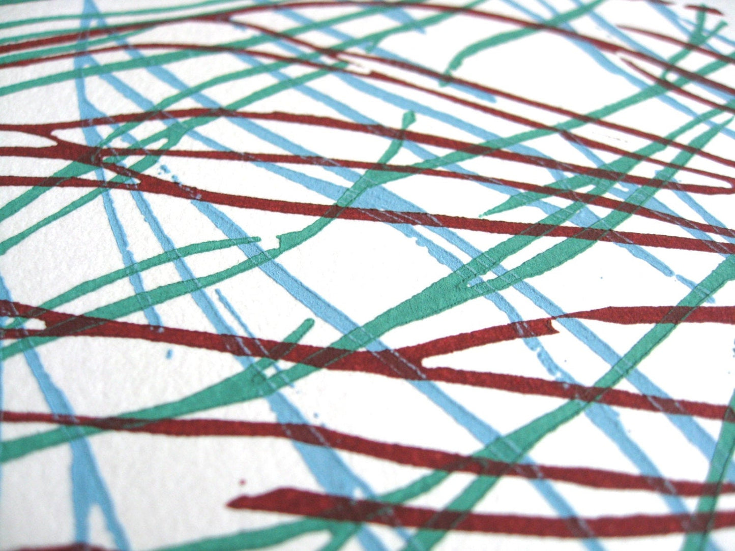 Field Lines - multi-woodblock print (9x12”)