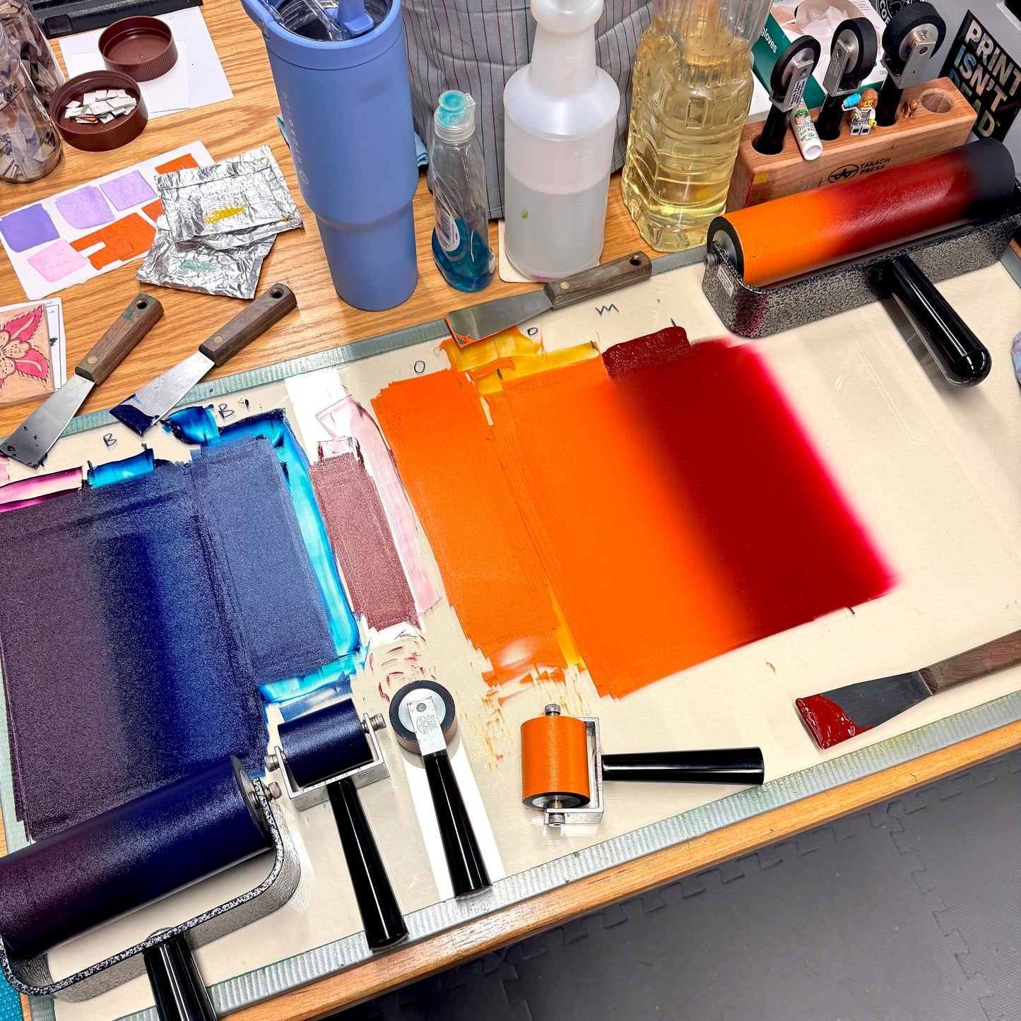 Today Was Tomorrow FRAMED - woodblock print (16x20")