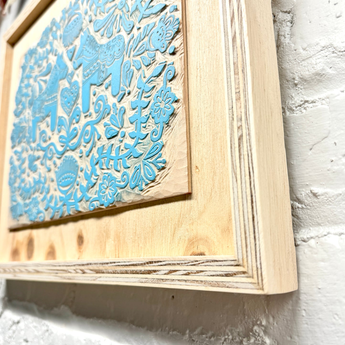 Dala Horse FRAMED WOODBLOCK and FRAMED PRINT - Collector's Item