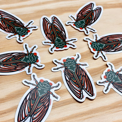 Cicada Sticker - 3" Vinyl Sticker