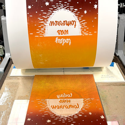 Today Was Tomorrow FRAMED - woodblock print (16x20")
