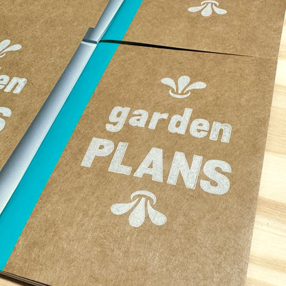 Garden Plans - letterpress mini sketchbook journal (4x5.5")