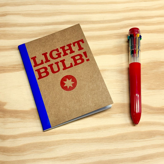 Light Bulb! - letterpress mini sketchbook journal (4x5.5")