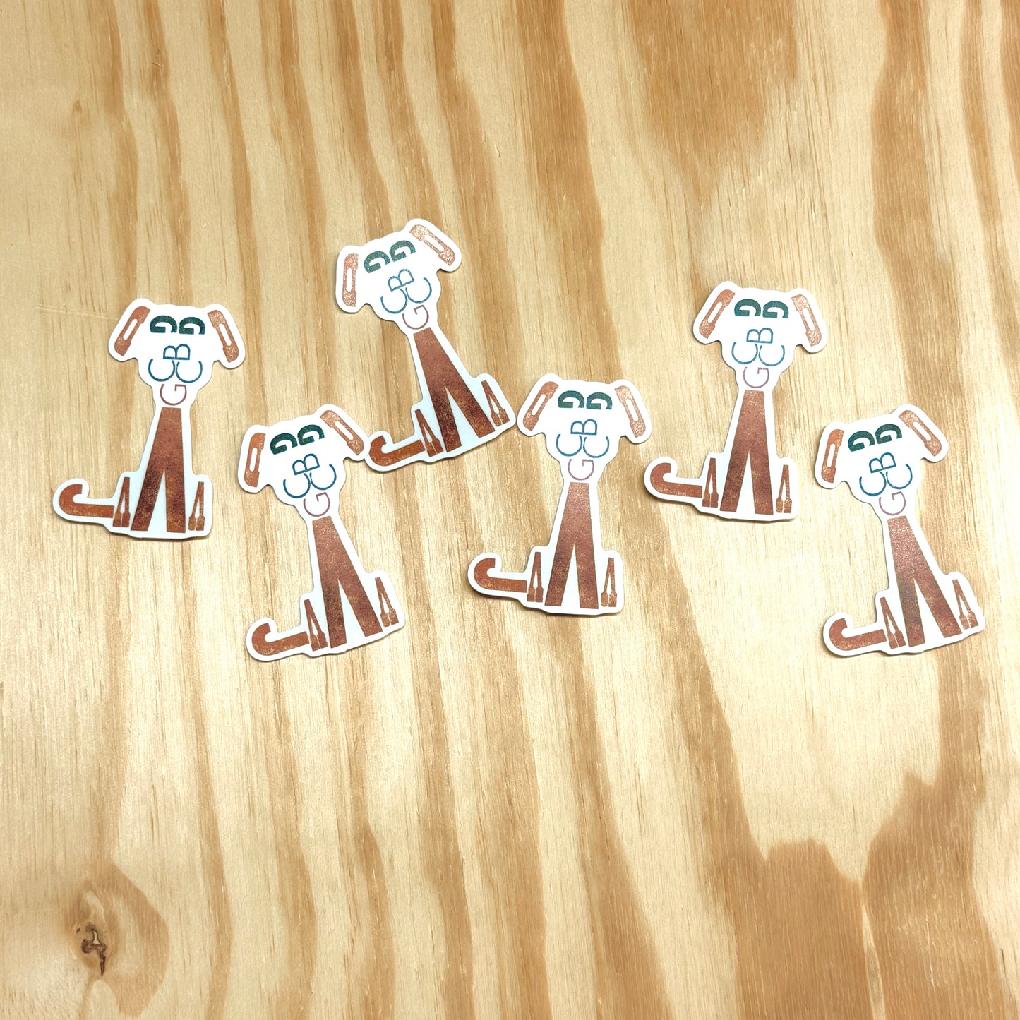 Letterpress Dog Sticker - 2.75" Vinyl Sticker