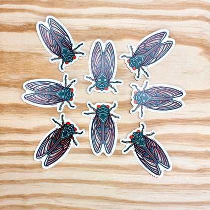 Cicada Sticker - 3" Vinyl Sticker