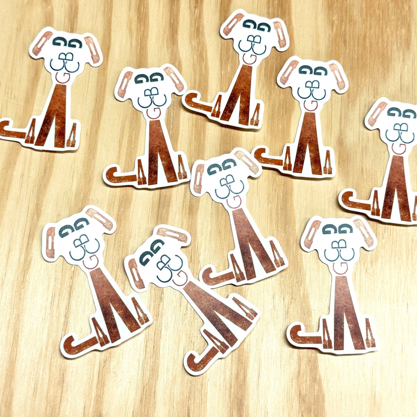 Letterpress Dog Sticker - 2.75" Vinyl Sticker