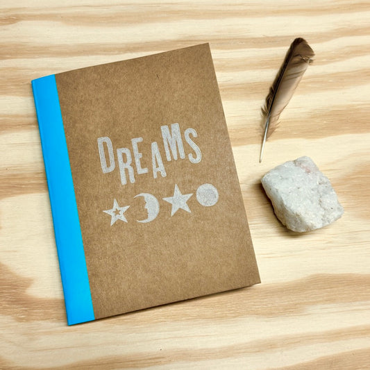 Dreams - letterpress mini sketchbook journal (4x5.5")