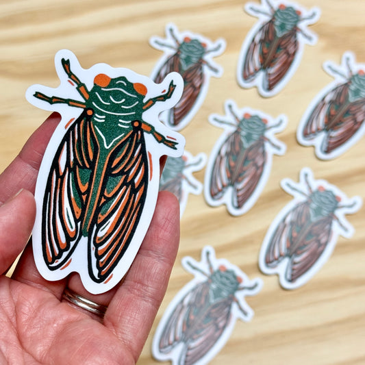 Cicada Sticker - 3" Vinyl Sticker