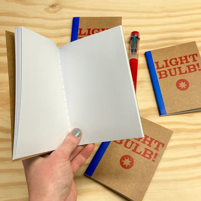 Light Bulb! - letterpress mini sketchbook journal (4x5.5")