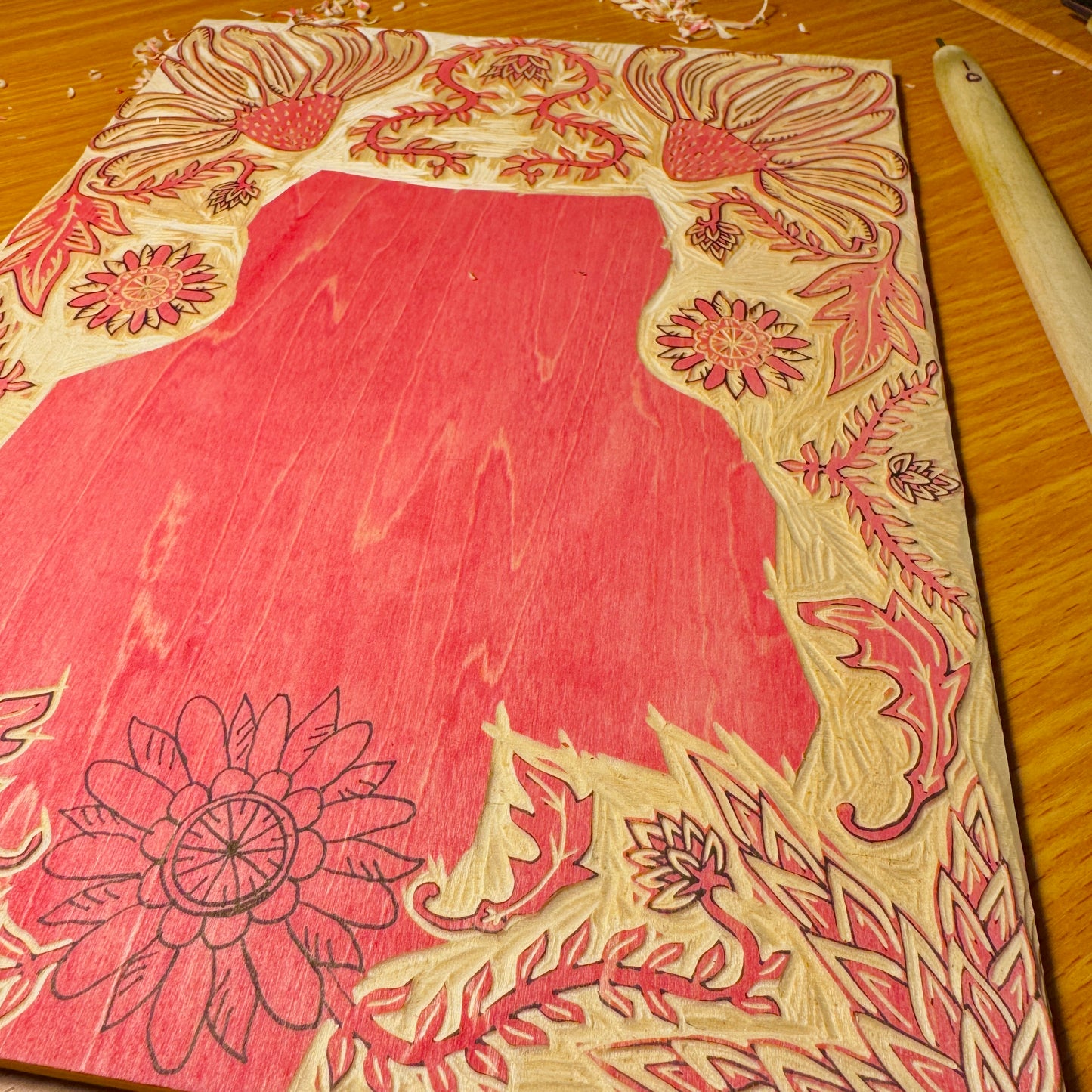 You Can Only Do So Much FRAMED - woodblock print with letterpress (16x20")