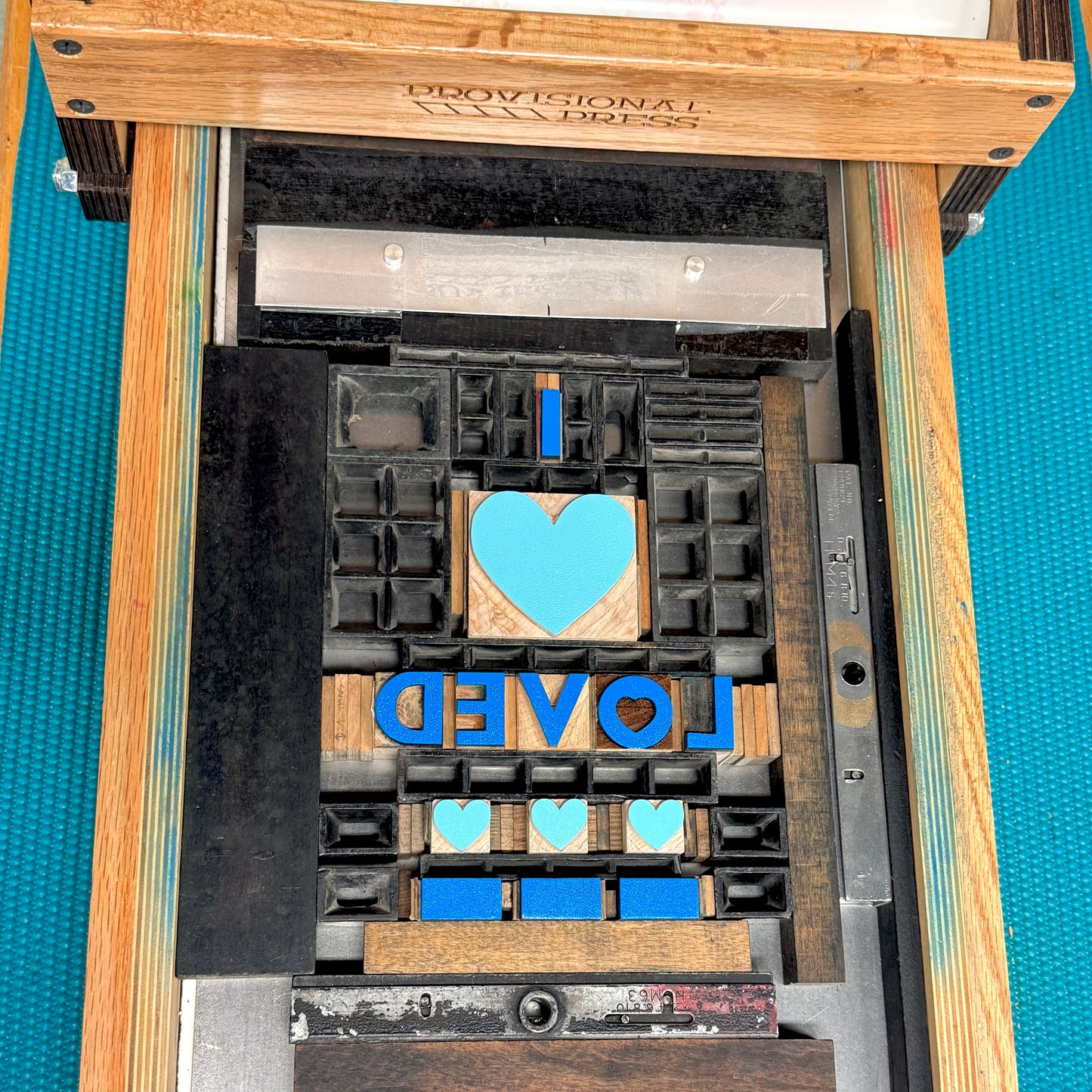 I Am Loved - screen print with letterpress (8x10")