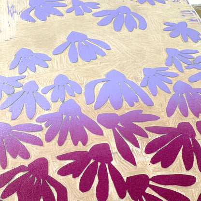 Coneflower Dance - woodblock print (14x18")