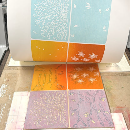 Beauty in the Breaking - woodblock print (14x18")