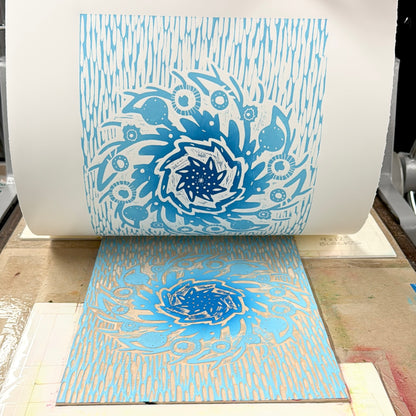 Infinite While It Lasts - woodblock print (14x18")