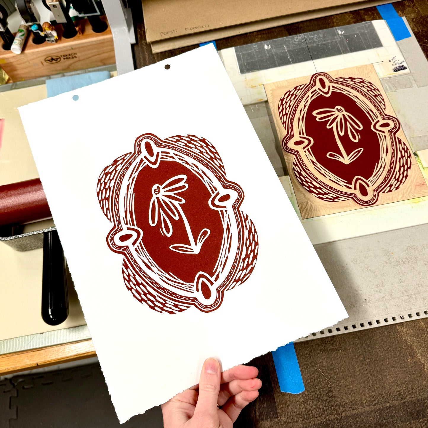 Into Silence FRAMED - woodblock print (11x14")