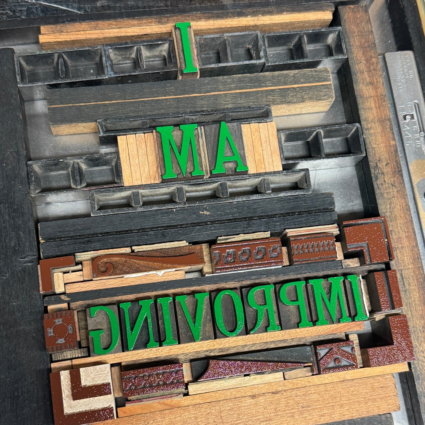 I Am Improving - screen print with letterpress (8x10")