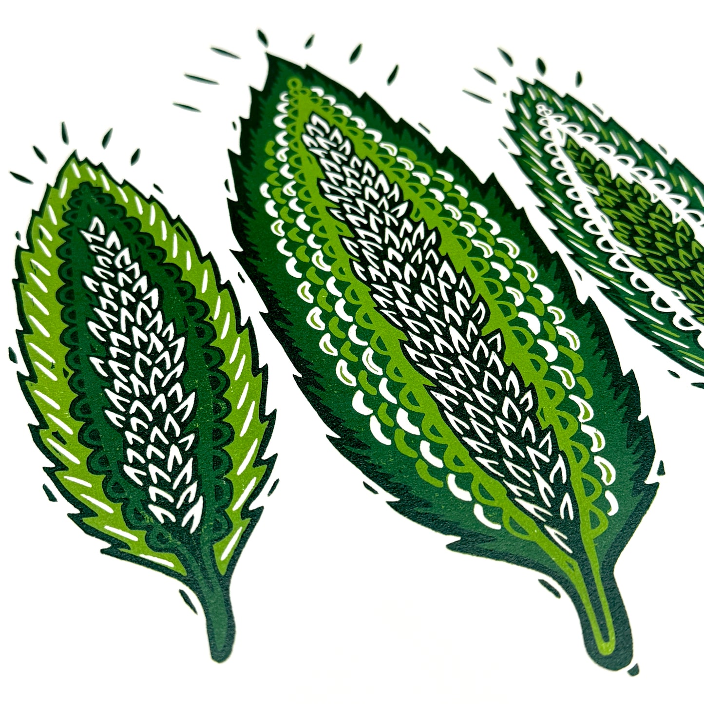 Be Present - woodblock print (14x18")