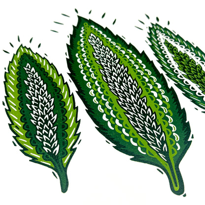 Be Present - woodblock print (14x18")