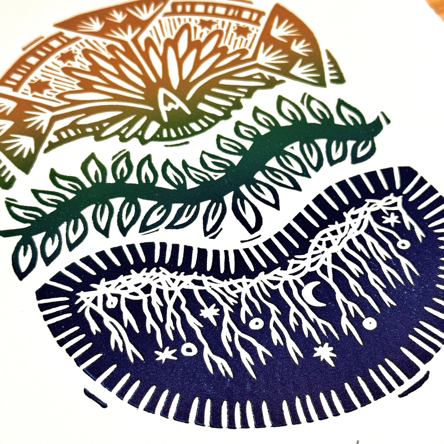 Try FRAMED - woodblock print (11x14")