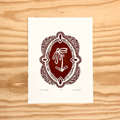 Into Silence - woodblock print (9x12")