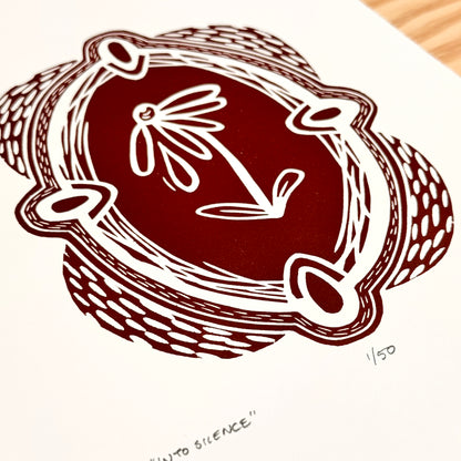 Into Silence FRAMED - woodblock print (11x14")