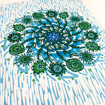 Infinite While It Lasts - woodblock print (14x18")