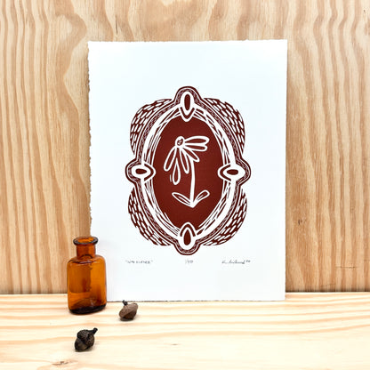 Into Silence - woodblock print (9x12")