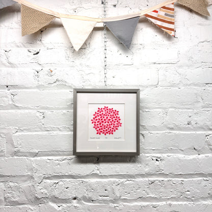 Milkweed Flower FRAMED - woodblock print (8x8")