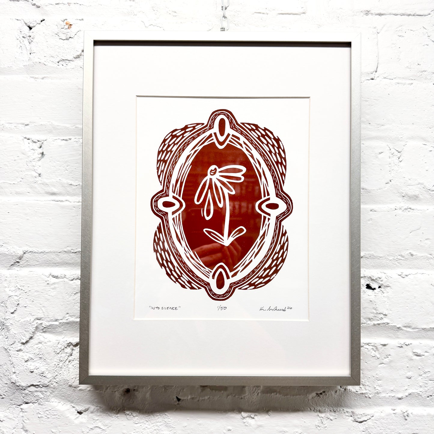 Into Silence FRAMED - woodblock print (11x14")