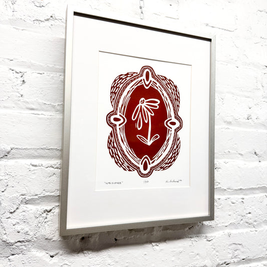 Into Silence FRAMED - woodblock print (11x14")