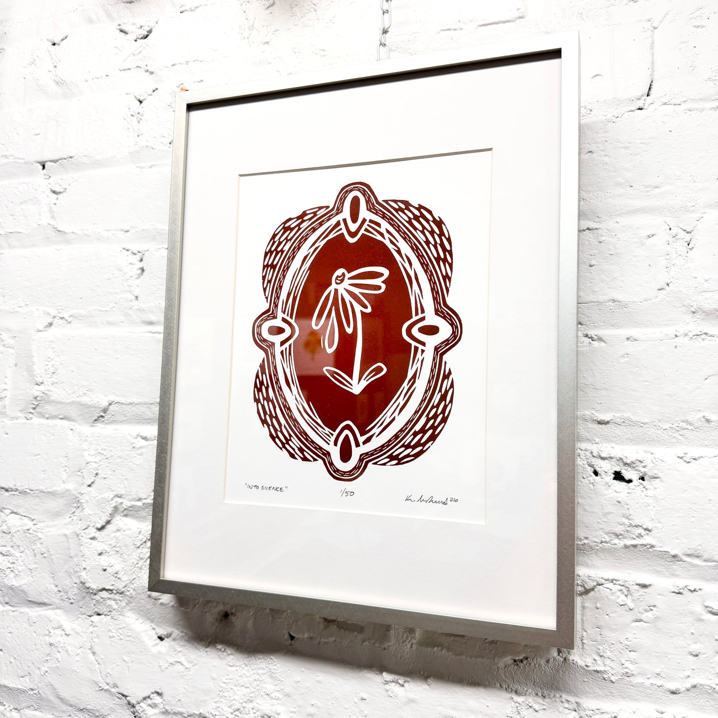 Into Silence FRAMED - woodblock print (11x14")