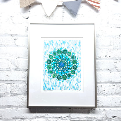 Infinite While It Lasts FRAMED - woodblock print (16x20")