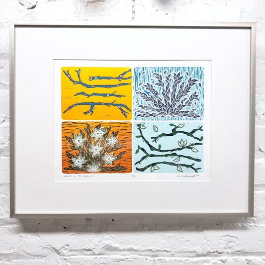 Beauty in the Breaking FRAMED - woodblock print (16x20")