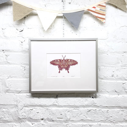 The Special One Butterfly FRAMED - woodblock print (11x14")