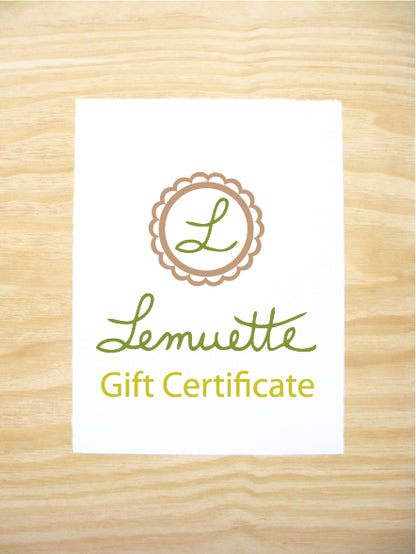 Lemuette Gift Certificate