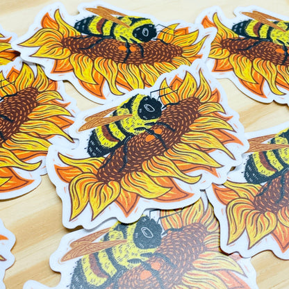 Rusty Patch Bumble Bee Sticker - 3.5" Vinyl Sticker