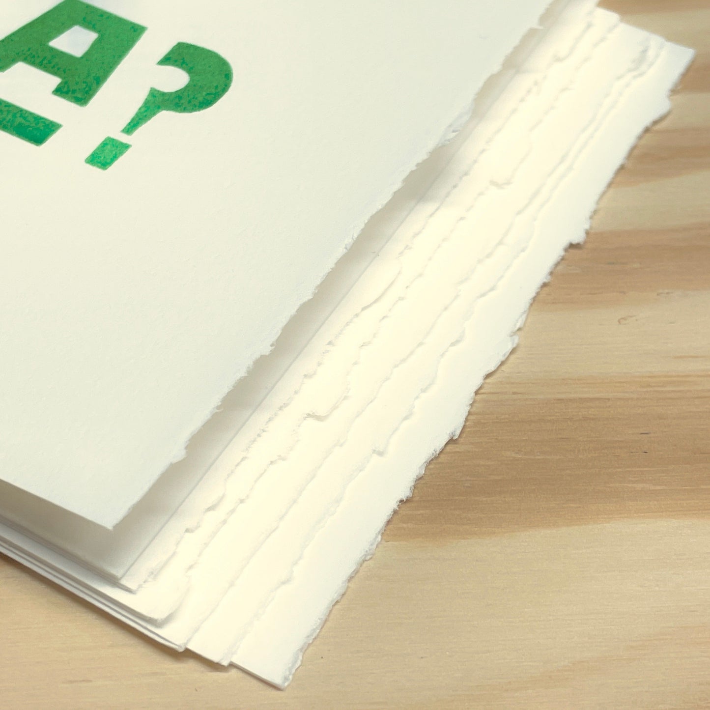 Fika? 6-pack cards - wood type letterpress printed
