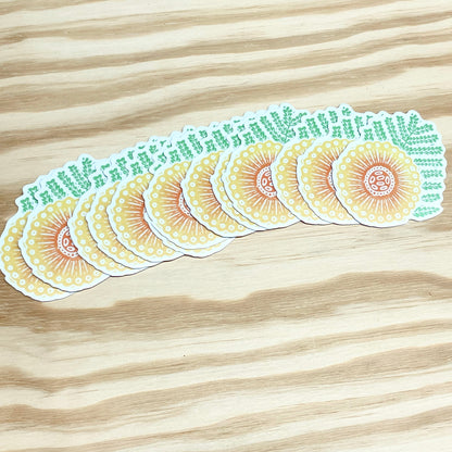 Yellow Flower Sticker - 2.75" Vinyl Sticker