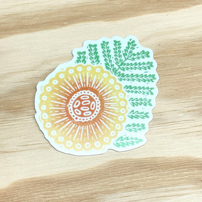 Yellow Flower Sticker - 2.75" Vinyl Sticker