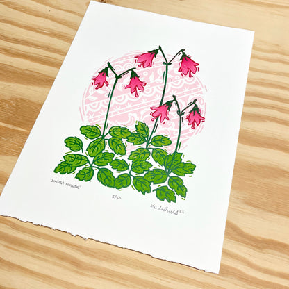 Linnea Flower - woodblock print (9x12")