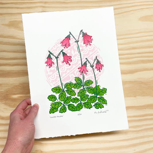 Linnea Flower - woodblock print (9x12")